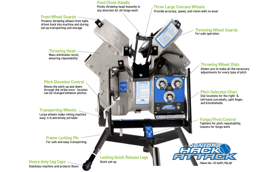 Junior Hack Attack Baseball Pitching Machine